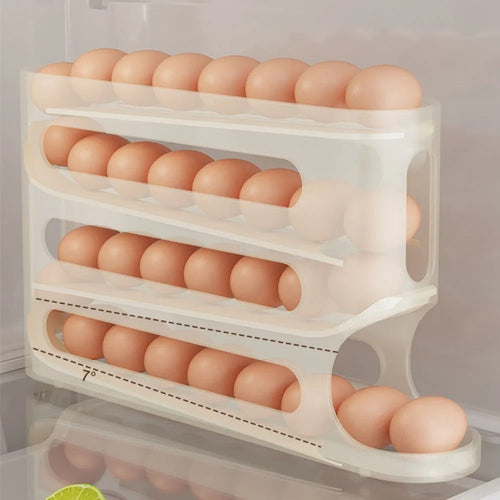 4-Tier Refrigerator Egg Storage Dispenser