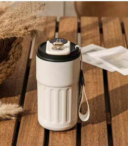 Smart Insulated Bottle with Temperature Display — 15 oz
