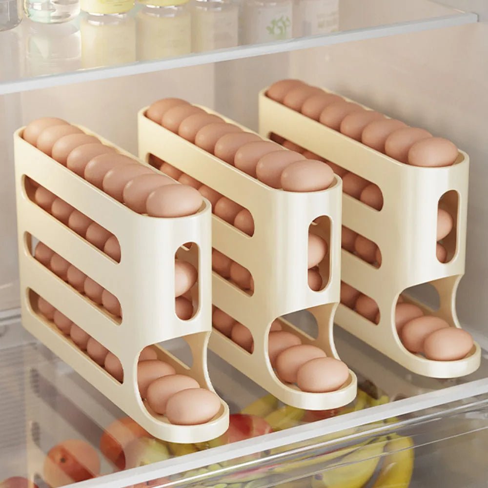 4-Tier Refrigerator Egg Storage Dispenser