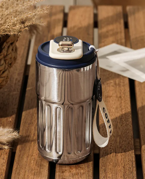 Smart Insulated Bottle with Temperature Display — 15 oz